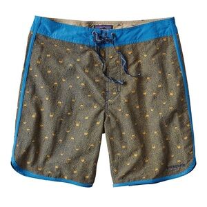 Patagonia Men's Swim Shorts - Blue and Tan